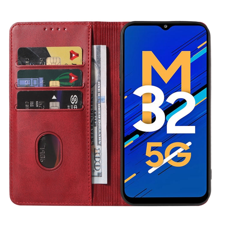 For Samsung Galaxy M32 5G Magnetic Closure Leather Phone Case