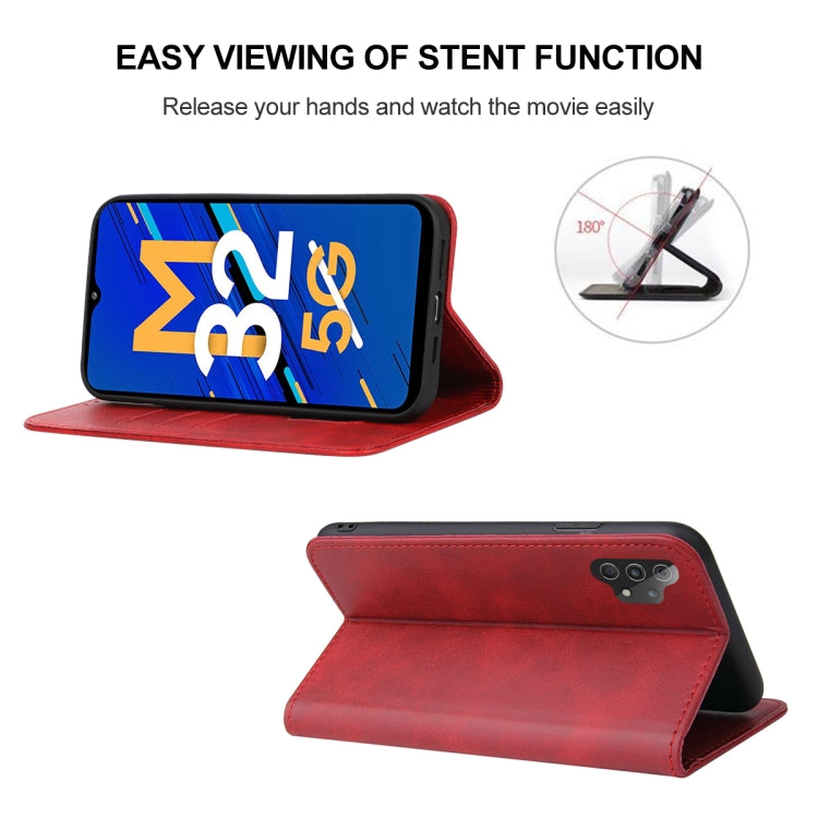 For Samsung Galaxy M32 5G Magnetic Closure Leather Phone Case