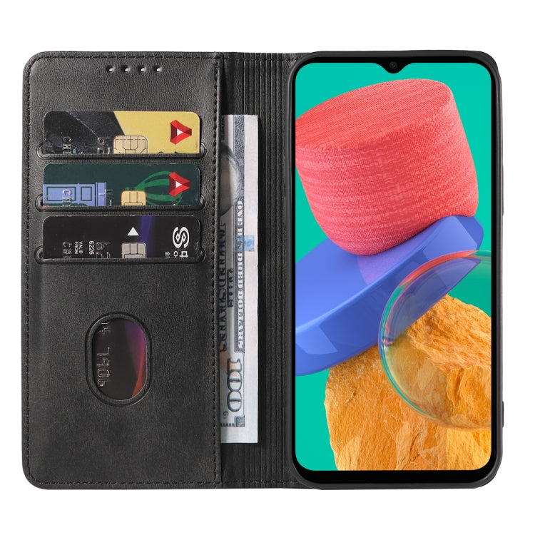 For Samsung Galaxy M33 India Magnetic Closure Leather Phone Case