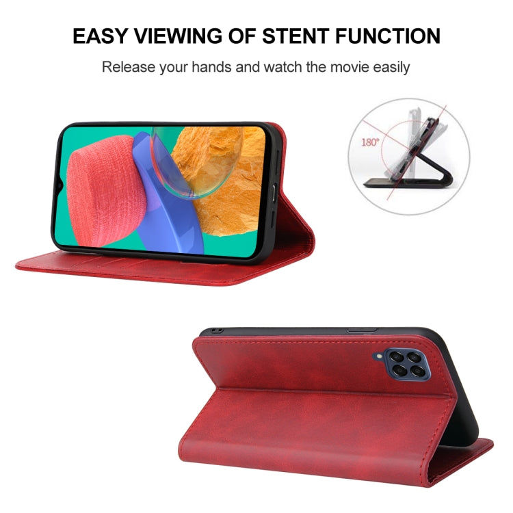 For Samsung Galaxy M33 India Magnetic Closure Leather Phone Case