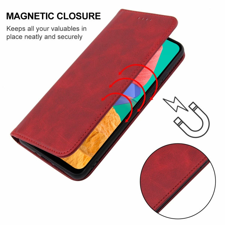 For Samsung Galaxy M33 India Magnetic Closure Leather Phone Case