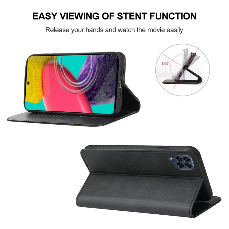 For Samsung Galaxy M53 5G Magnetic Closure Leather Phone Case