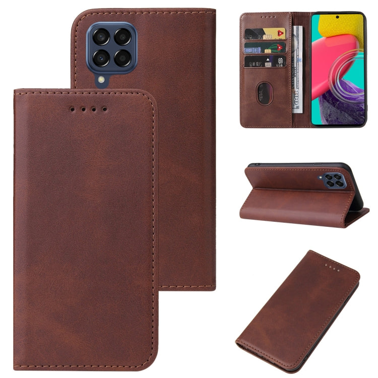 For Samsung Galaxy M53 5G Magnetic Closure Leather Phone Case