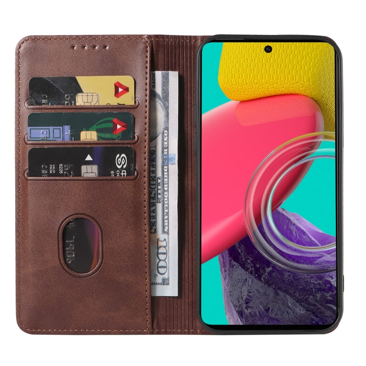 For Samsung Galaxy M53 5G Magnetic Closure Leather Phone Case