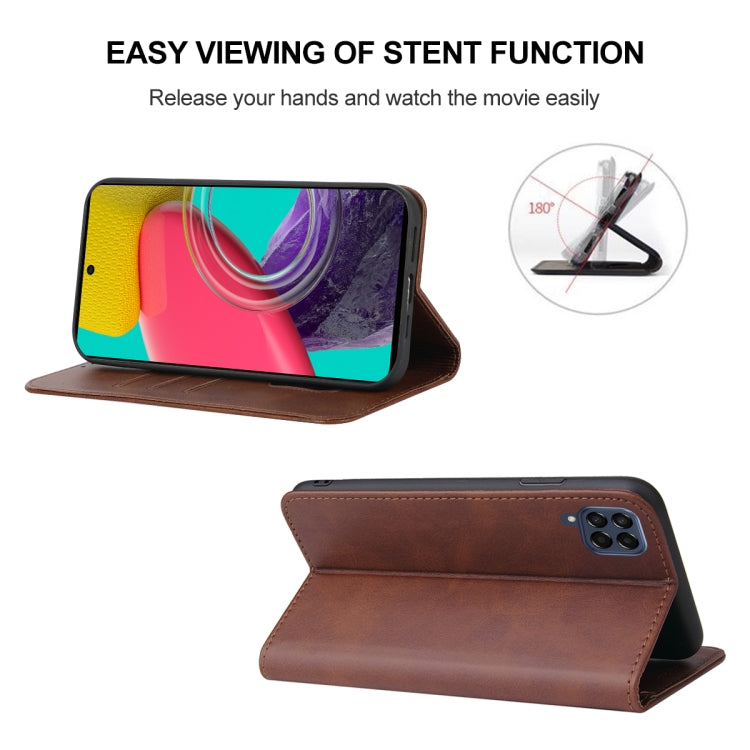 For Samsung Galaxy M53 5G Magnetic Closure Leather Phone Case