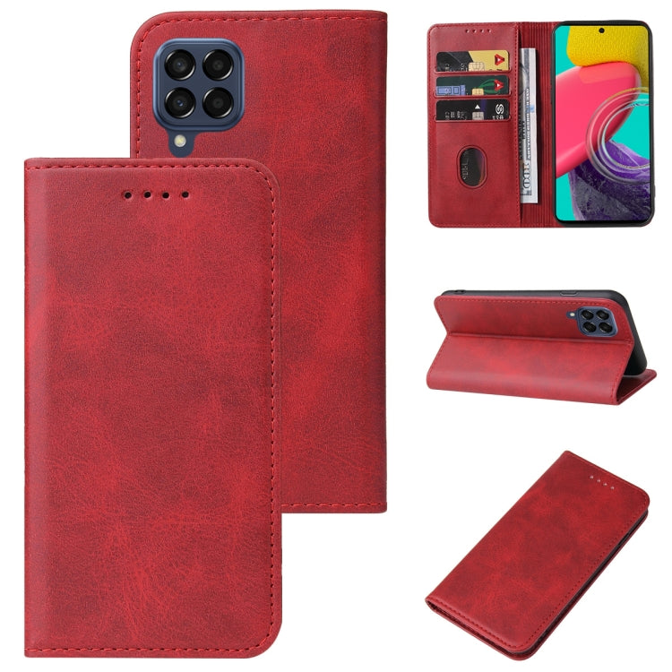 For Samsung Galaxy M53 5G Magnetic Closure Leather Phone Case