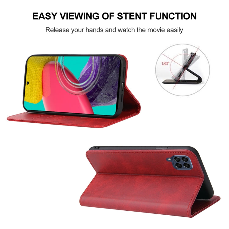 For Samsung Galaxy M53 5G Magnetic Closure Leather Phone Case