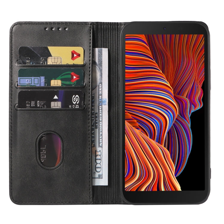 For Samsung Galaxy Xcover 5 Magnetic Closure Leather Phone Case