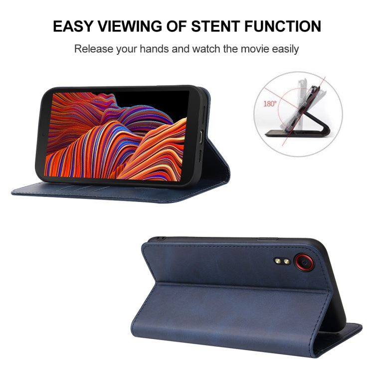 For Samsung Galaxy Xcover 5 Magnetic Closure Leather Phone Case