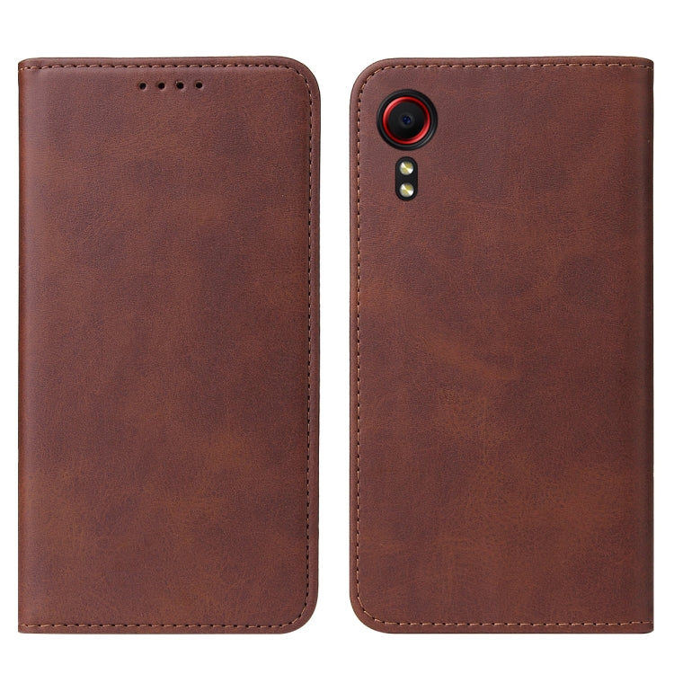 For Samsung Galaxy Xcover 5 Magnetic Closure Leather Phone Case