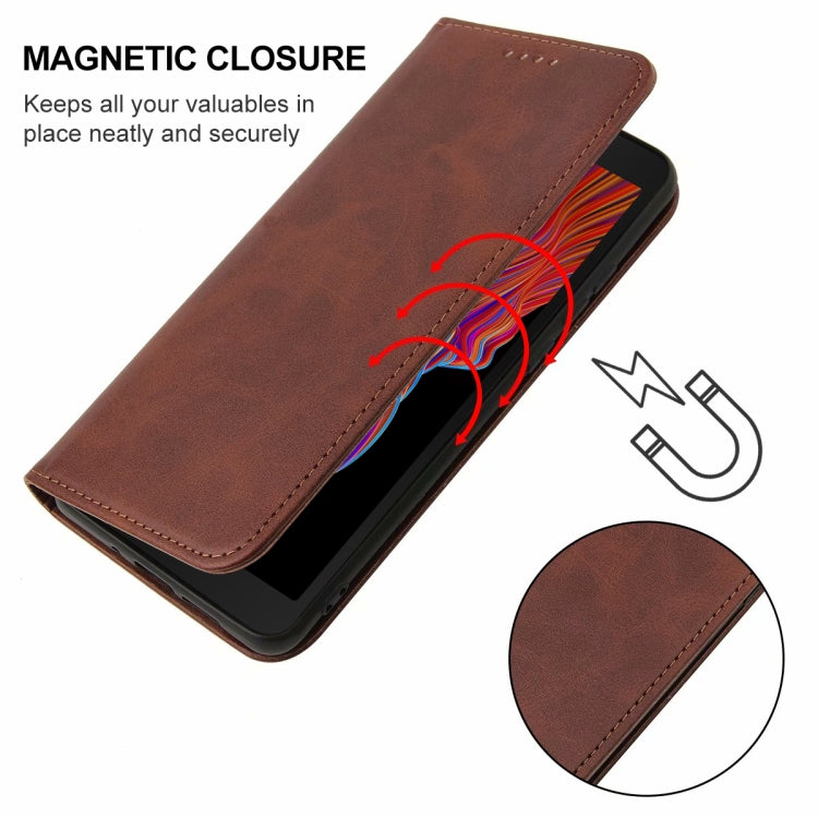 For Samsung Galaxy Xcover 5 Magnetic Closure Leather Phone Case