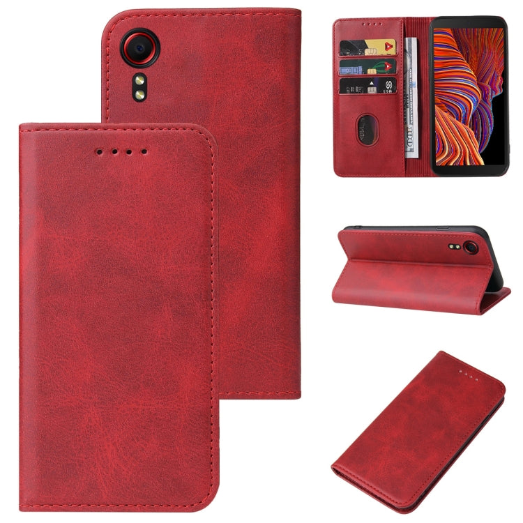 For Samsung Galaxy Xcover 5 Magnetic Closure Leather Phone Case