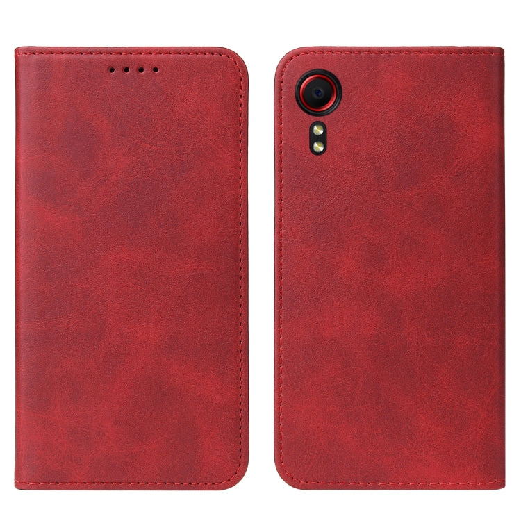 For Samsung Galaxy Xcover 5 Magnetic Closure Leather Phone Case
