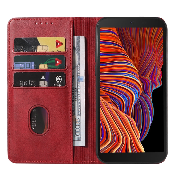 For Samsung Galaxy Xcover 5 Magnetic Closure Leather Phone Case