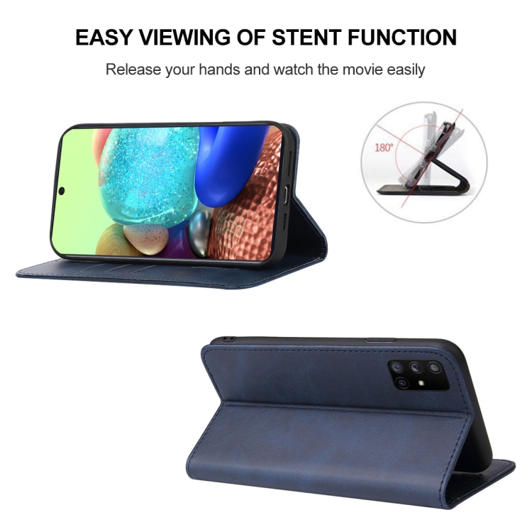For Samsung Galaxy A71 5G Magnetic Closure Leather Phone Case