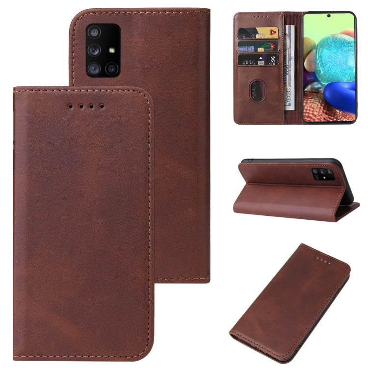 For Samsung Galaxy A71 5G Magnetic Closure Leather Phone Case