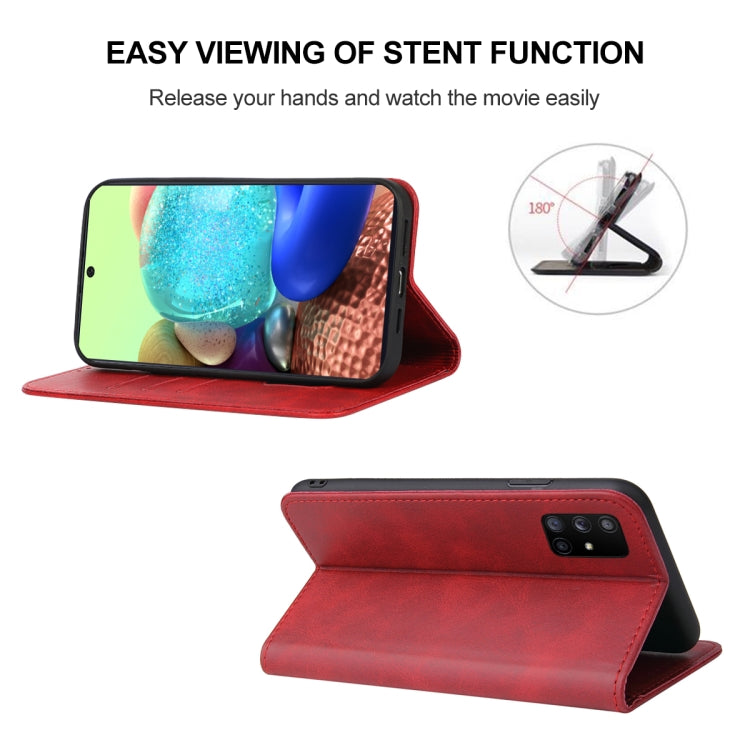 For Samsung Galaxy A71 5G Magnetic Closure Leather Phone Case