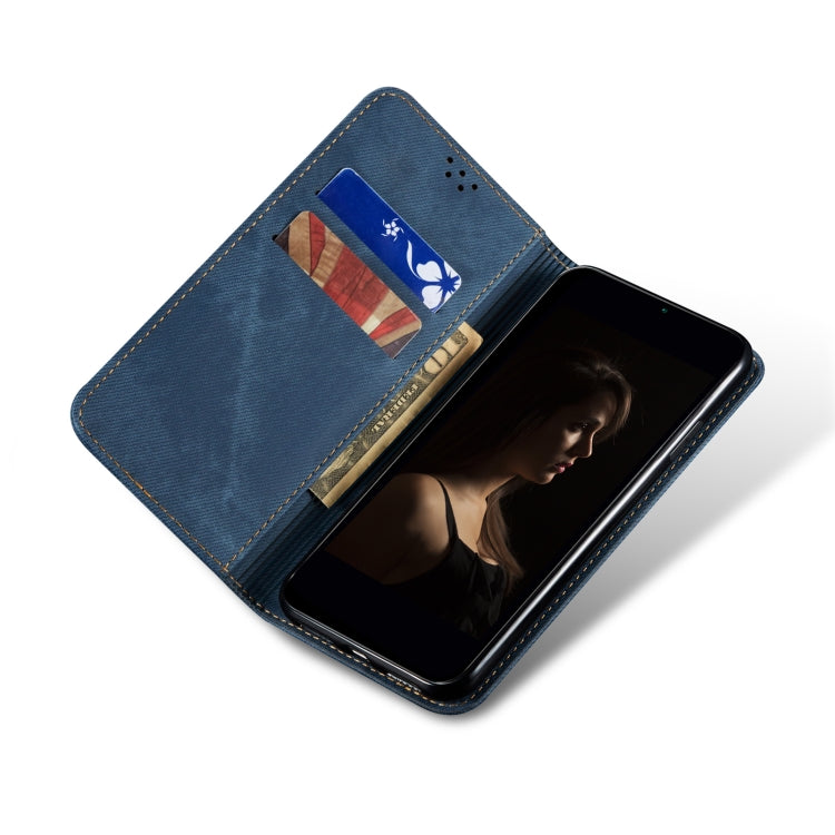 For vivo V25 Pro Denim Texture Casual Style Flip Leather Phone Case