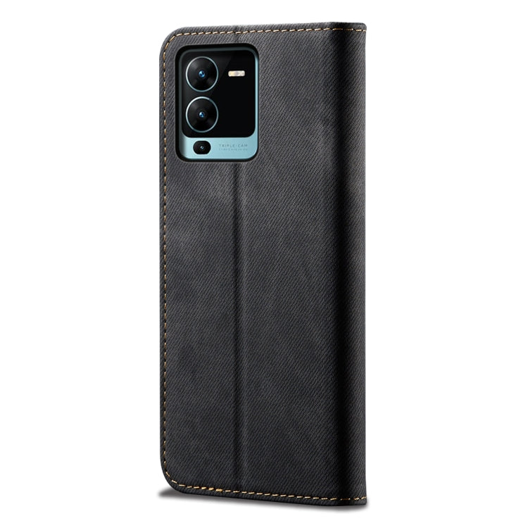 For vivo V25 Pro Denim Texture Casual Style Flip Leather Phone Case