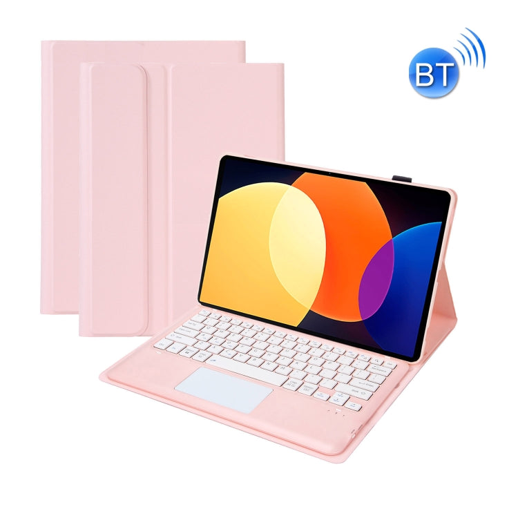 A0N4-A Detachable Sheep Pattern TPU Bluetooth Keyboard Tablet Leather Case with Touchpad For Xiaomi Pad 5 Pro 12.4