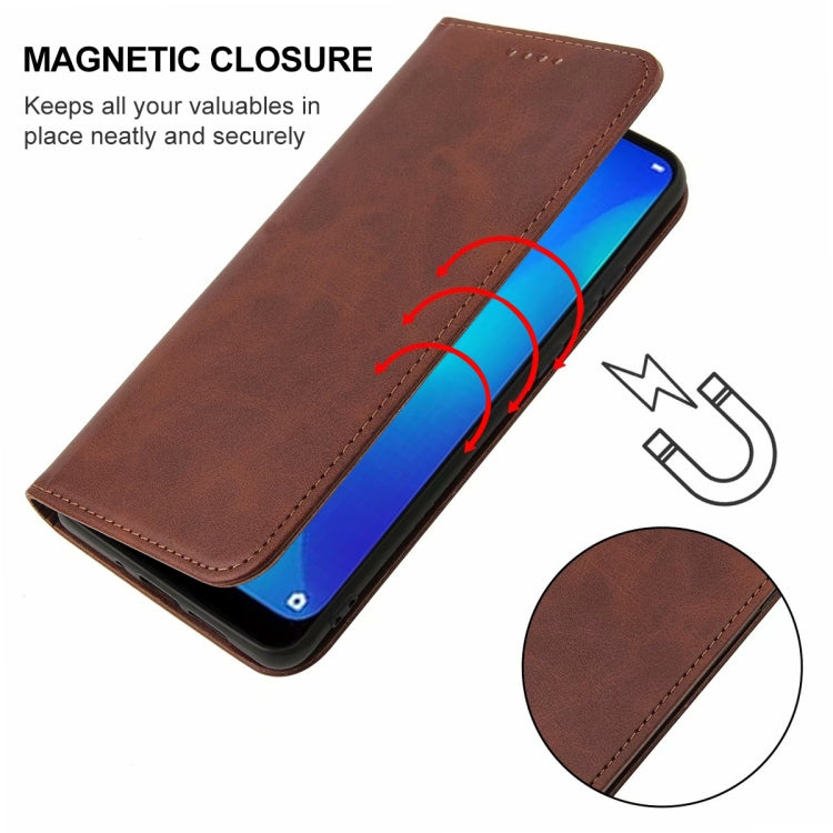 For OPPO A1k Magnetic Closure Leather Phone Case