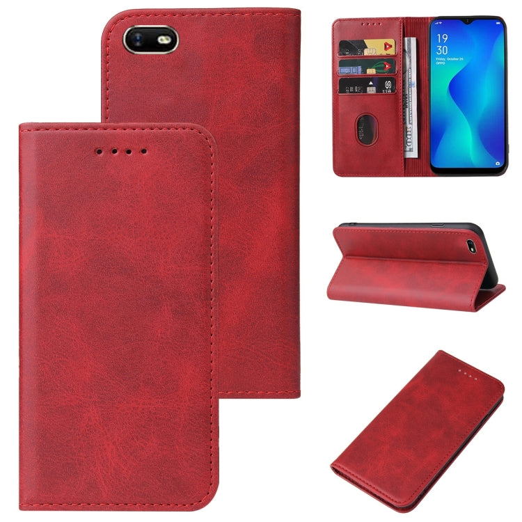For OPPO A1k Magnetic Closure Leather Phone Case