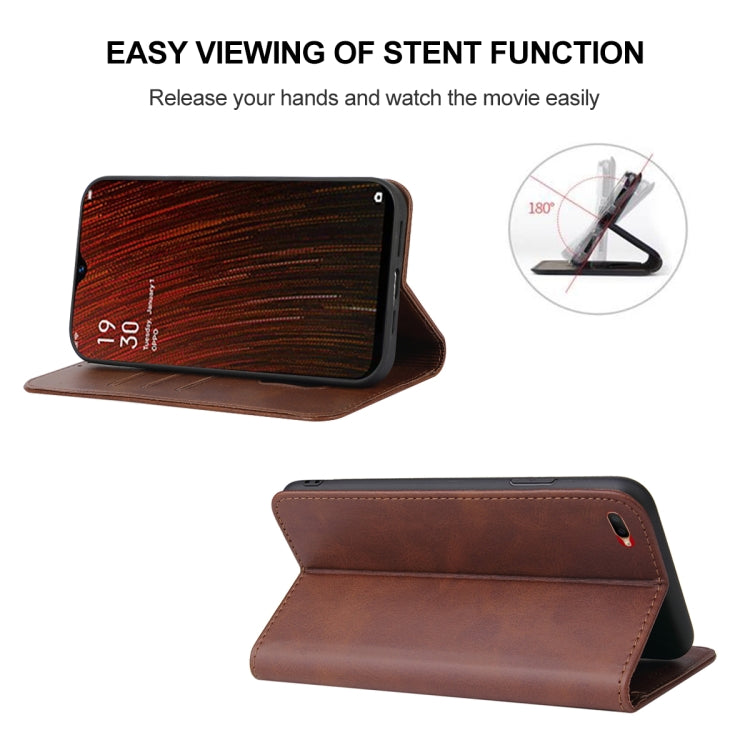 For OPPO A5s Magnetic Closure Leather Phone Case