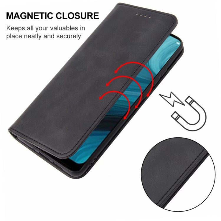 For OPPO A7n Magnetic Closure Leather Phone Case