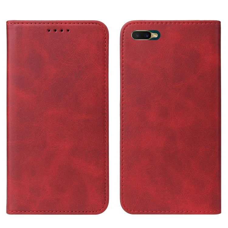 For OPPO A7n Magnetic Closure Leather Phone Case