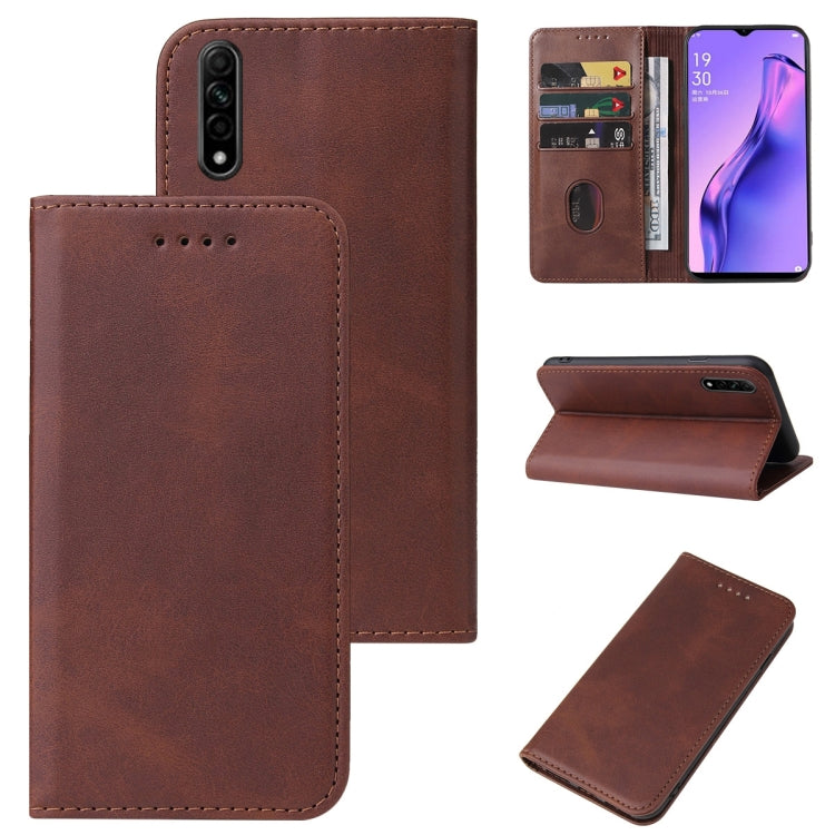 For OPPO A8 Magnetic Closure Leather Phone Case
