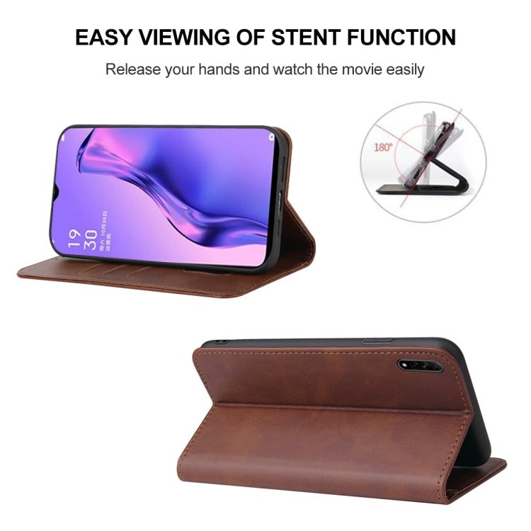 For OPPO A8 Magnetic Closure Leather Phone Case