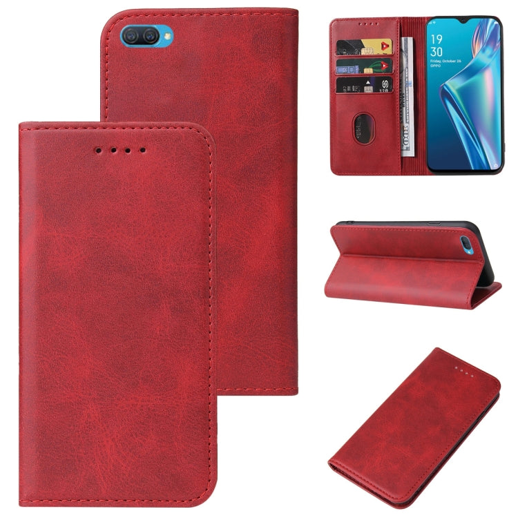For OPPO A11k Magnetic Closure Leather Phone Case