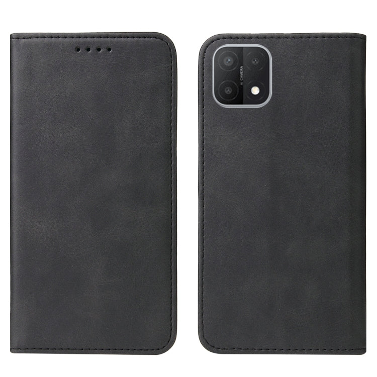 For OPPO A15s Magnetic Closure Leather Phone Case