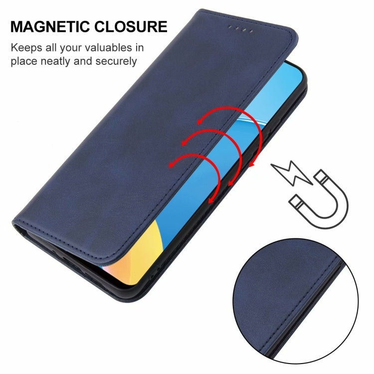 For OPPO A15s Magnetic Closure Leather Phone Case