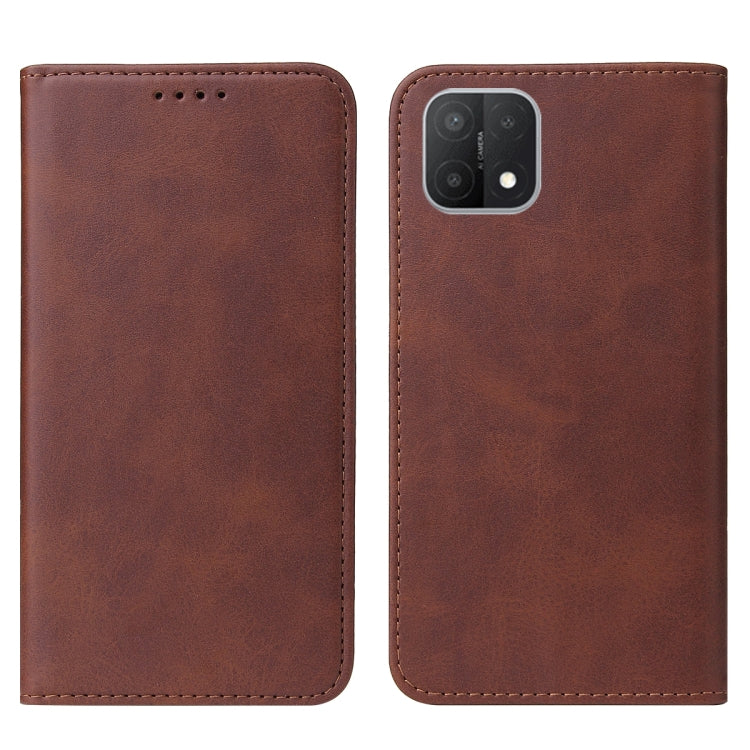 For OPPO A15s Magnetic Closure Leather Phone Case