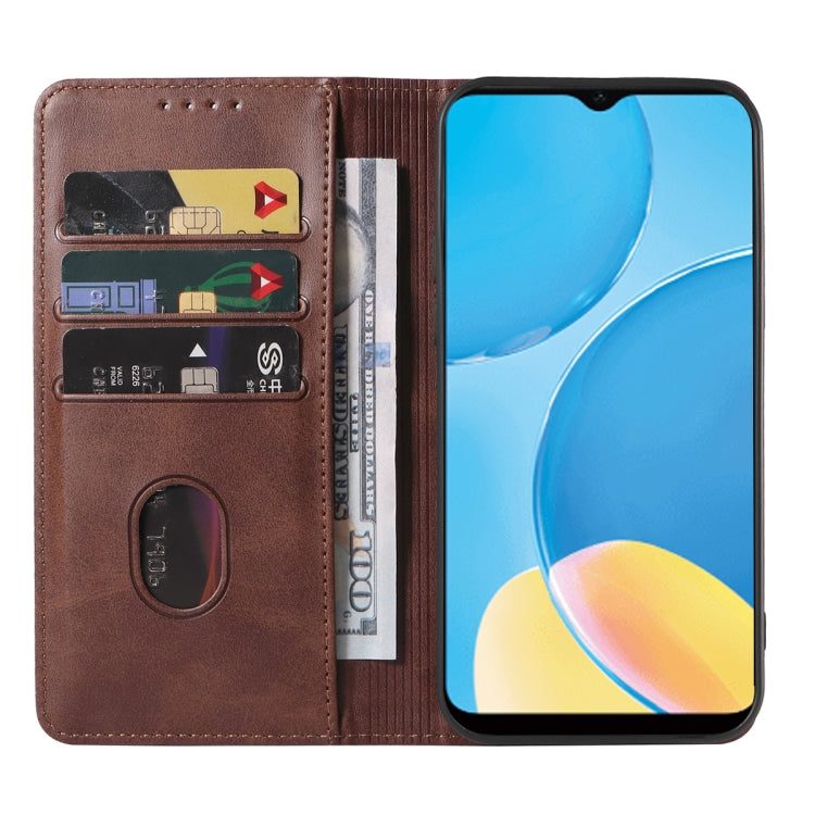 For OPPO A15s Magnetic Closure Leather Phone Case