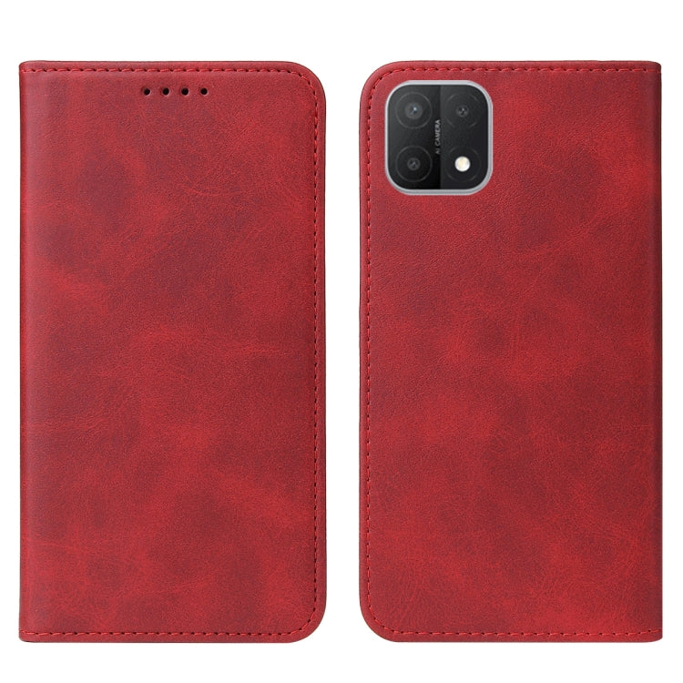For OPPO A15s Magnetic Closure Leather Phone Case