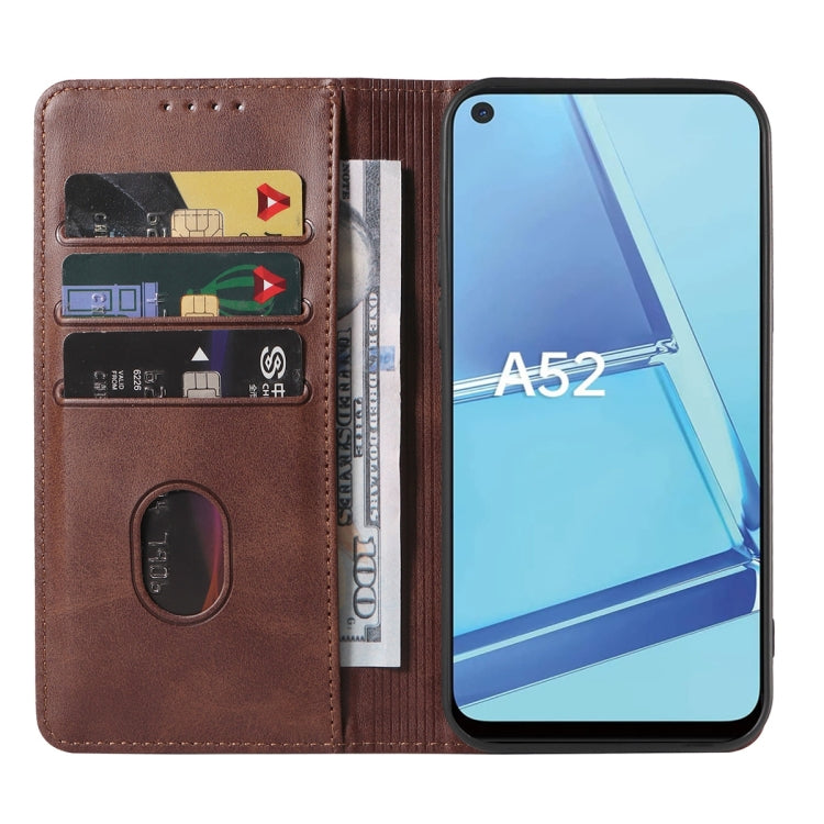For OPPO A52 Magnetic Closure Leather Phone Case