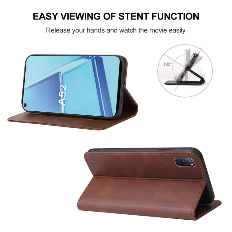 For OPPO A52 Magnetic Closure Leather Phone Case