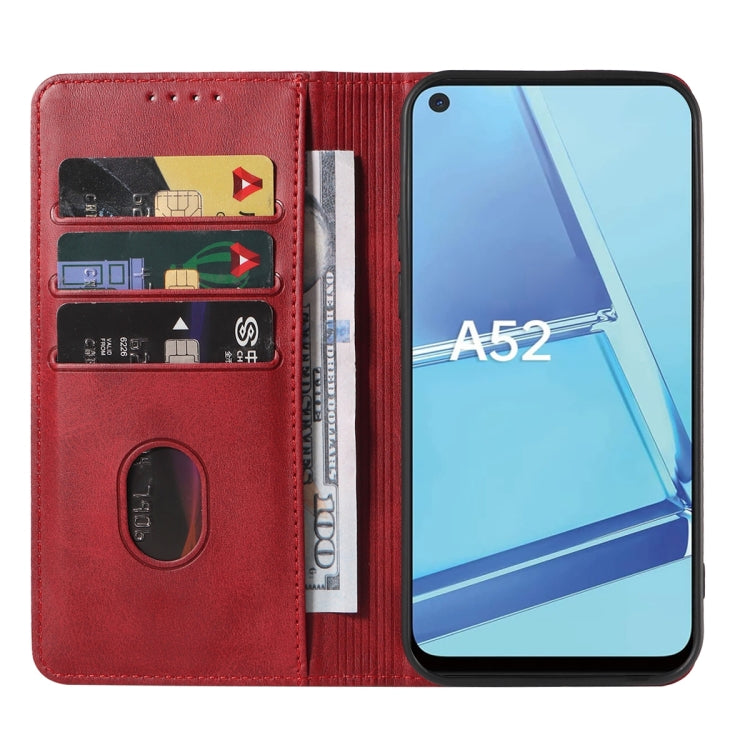 For OPPO A52 Magnetic Closure Leather Phone Case