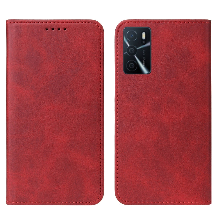 For OPPO A54s Magnetic Closure Leather Phone Case
