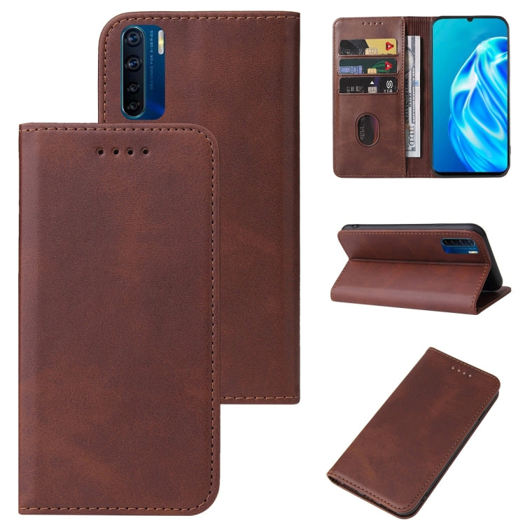 For OPPO A91 Magnetic Closure Leather Phone Case