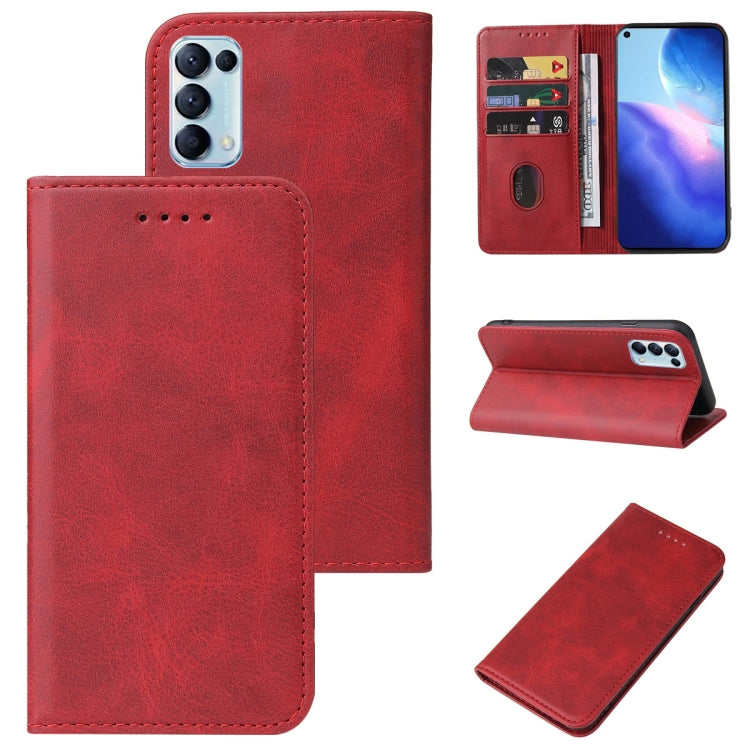 For OPPO Reno5 4G Magnetic Closure Leather Phone Case