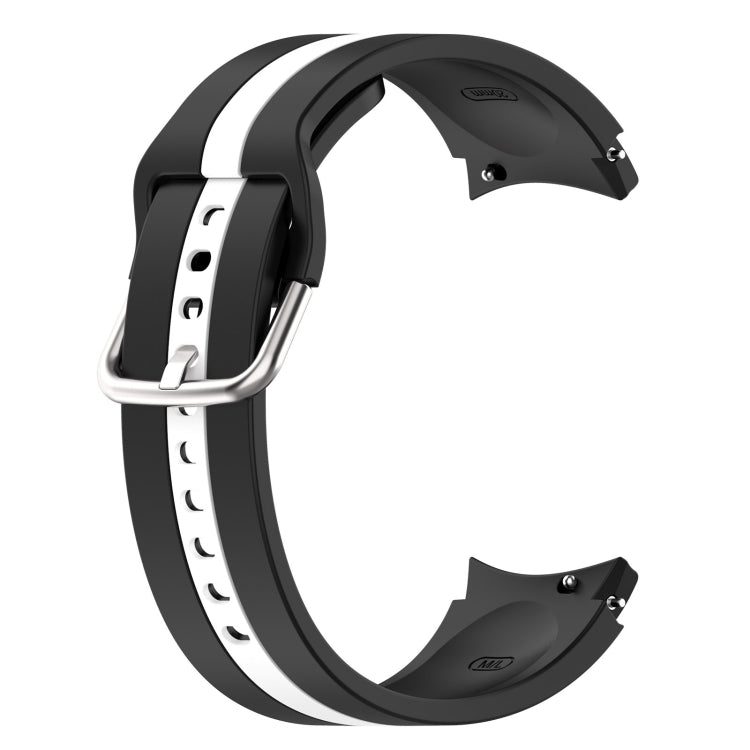 For Samsung Galaxy Watch5 / Watch5 Pro Two-color Stripe Silicone Watch Band