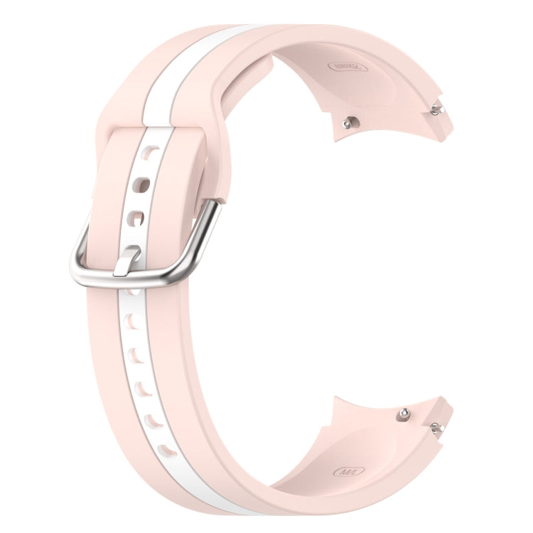 For Samsung Galaxy Watch5 / Watch5 Pro Two-color Stripe Silicone Watch Band