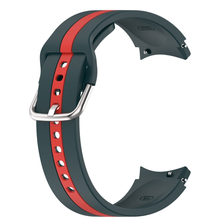 For Samsung Galaxy Watch5 / Watch5 Pro Two-color Stripe Silicone Watch Band