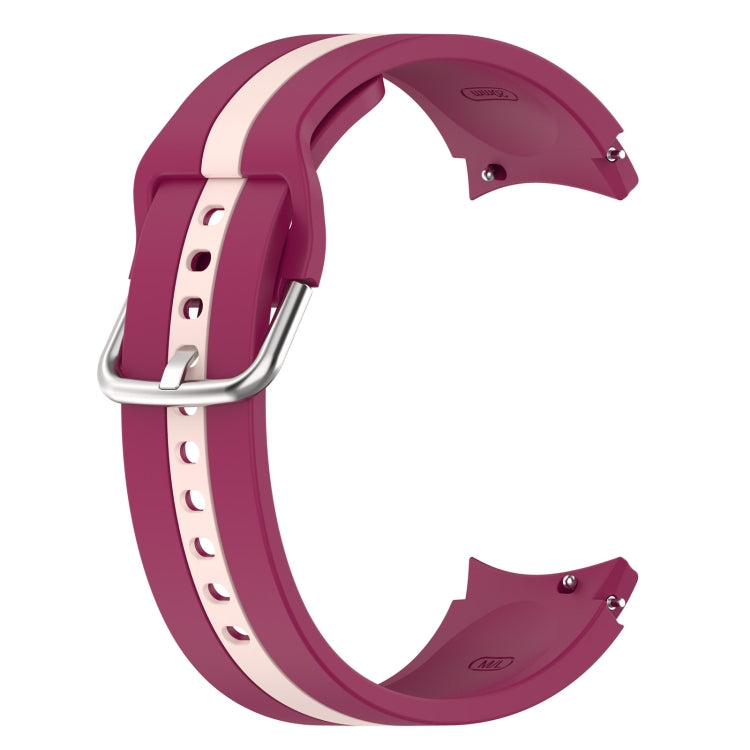 For Samsung Galaxy Watch5 / Watch5 Pro Two-color Stripe Silicone Watch Band