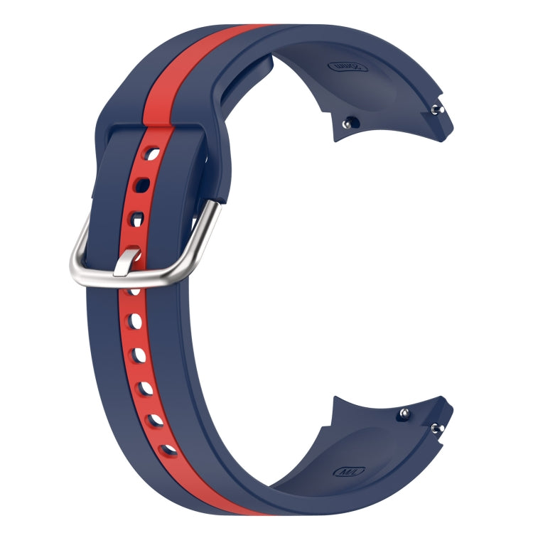 For Samsung Galaxy Watch5 / Watch5 Pro Two-color Stripe Silicone Watch Band