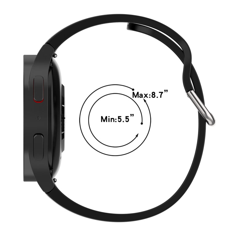 For Samsung Galaxy Watch5 / Watch5 Pro Two-color Stripe Silicone Watch Band
