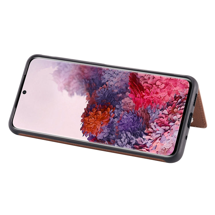 For Galaxy S20 Solid Color Double Buckle Zipper Shockproof Protective Case